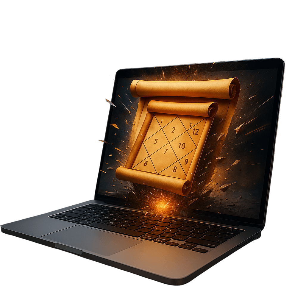 Kundali on laptop