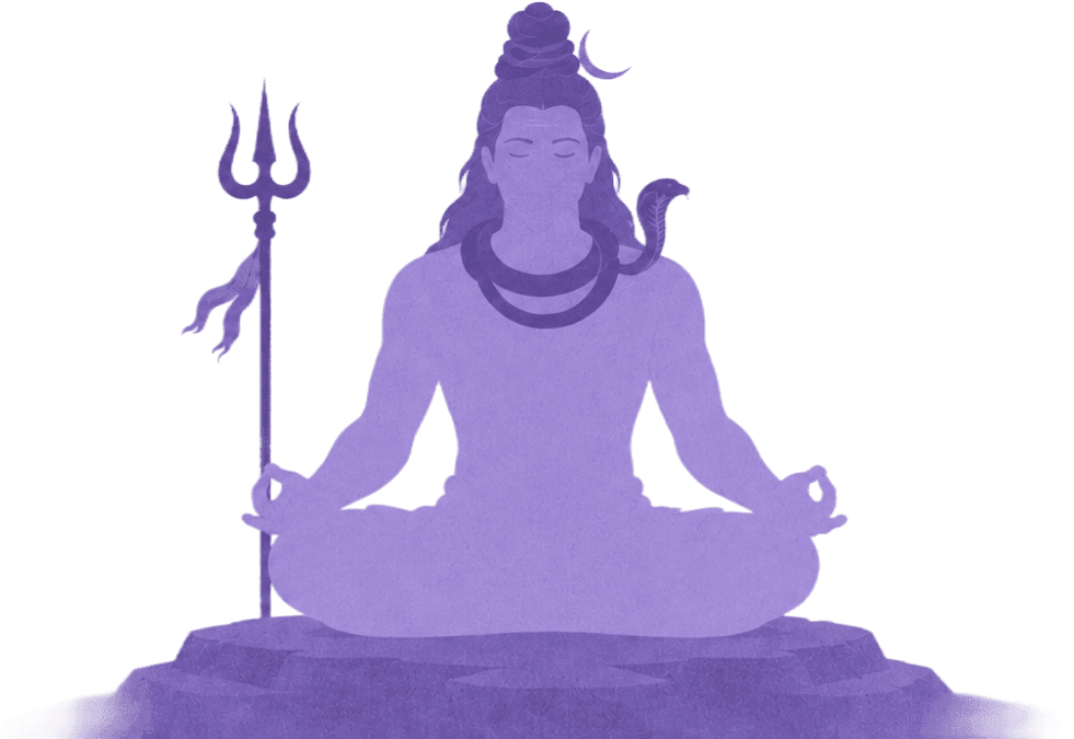 Bhagwan Shiva dhyaan mudra mein